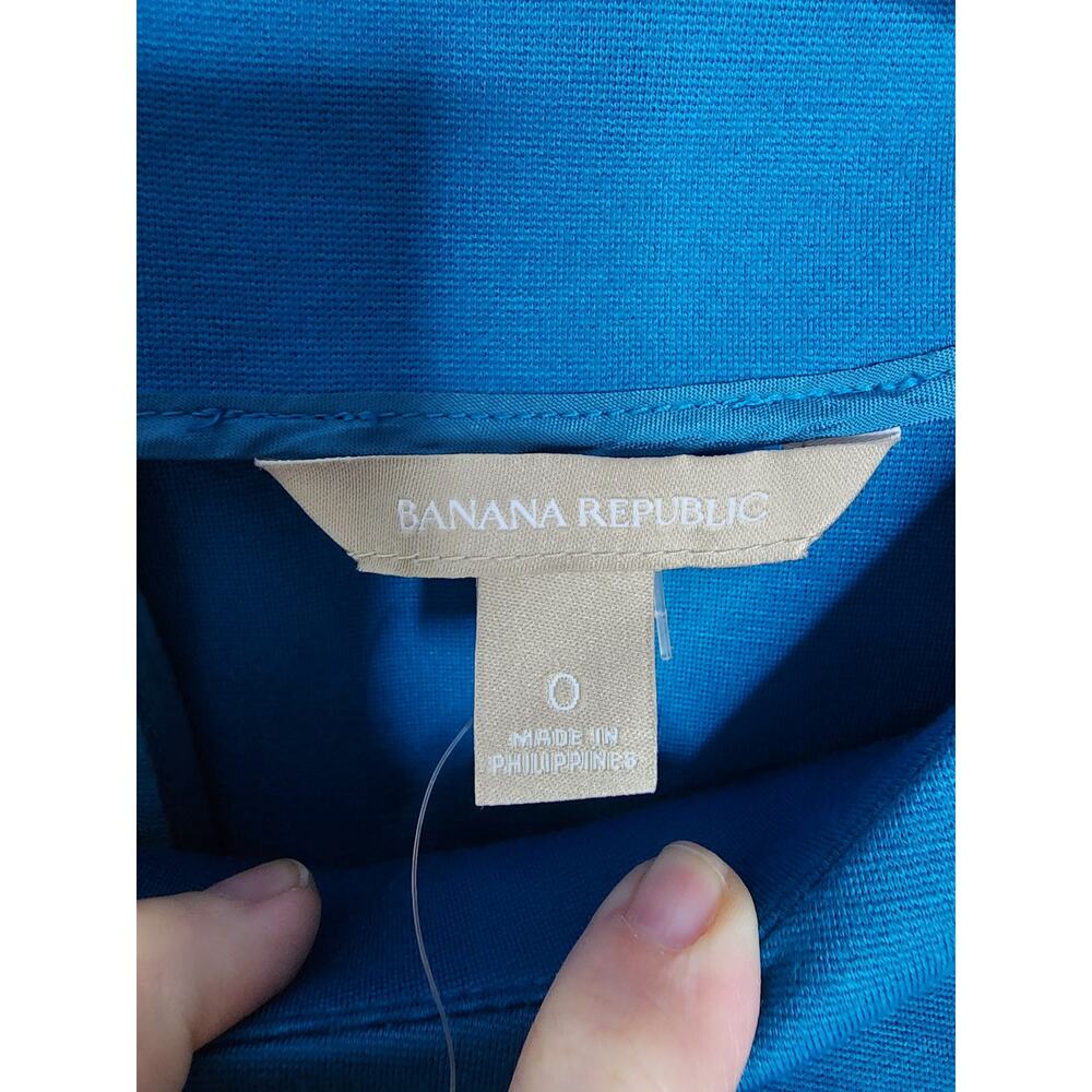 Banana Republic Viscose Blend Teal Dress, NWT, Size 0 - Picture 4 of 6